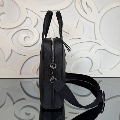 Loewe Goya Thin Briefcase In Soft Grained Calfskin