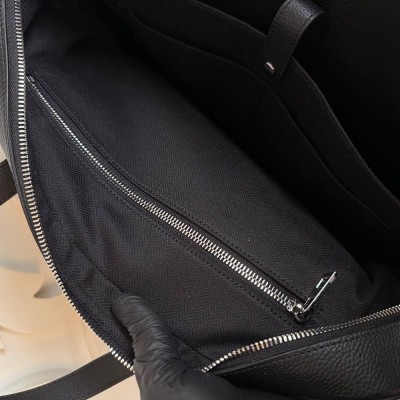 Loewe Goya Thin Briefcase In Soft Grained Calfskin