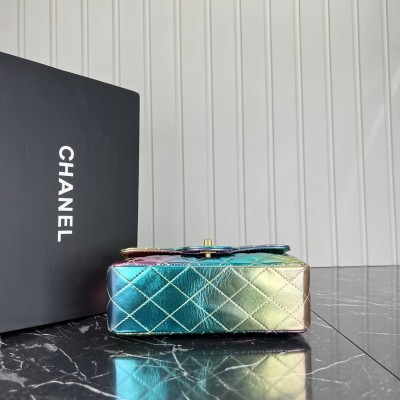 Chanel 1.75 Patent Leather Bag with Chain and Goldball Hardware