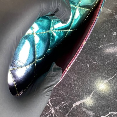 Chanel 1.75 Patent Leather Bag with Chain and Goldball Hardware