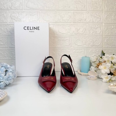 Celine Signature Slingback In Lambskin