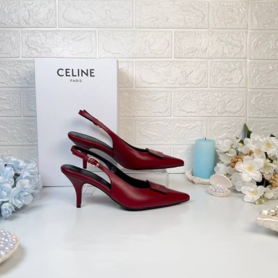 Celine Signature Slingback In Lambskin