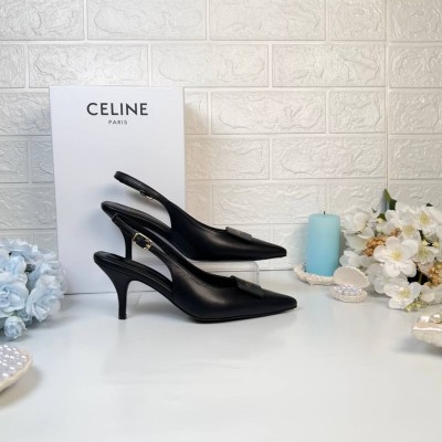 Celine Signature Slingback In Lambskin
