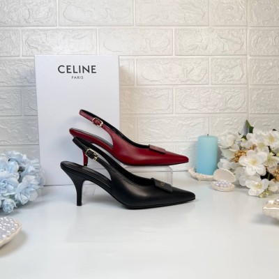 Celine Signature Slingback In Lambskin