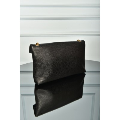 Saint Laurent Cassandre Pouch on Chain In Lambskin