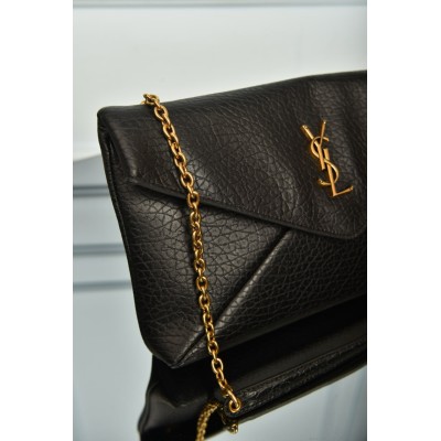 Saint Laurent Cassandre Pouch on Chain In Lambskin