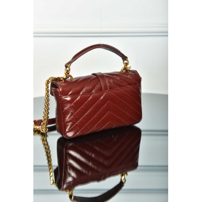 Saint Laurent College Mini In Shiny Leather