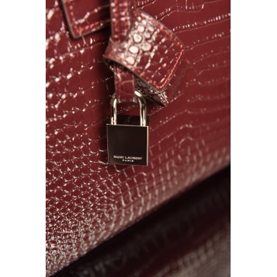 Saint Laurent Sac De Jour in Crocodile Embossed Leather