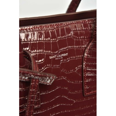Saint Laurent Sac De Jour in Crocodile Embossed Leather