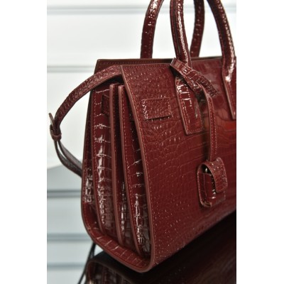 Saint Laurent Sac De Jour in Crocodile Embossed Leather