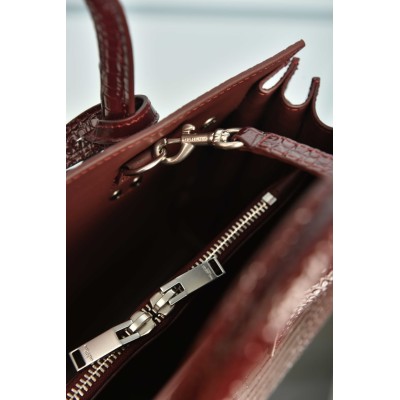 Saint Laurent Sac De Jour in Crocodile Embossed Leather