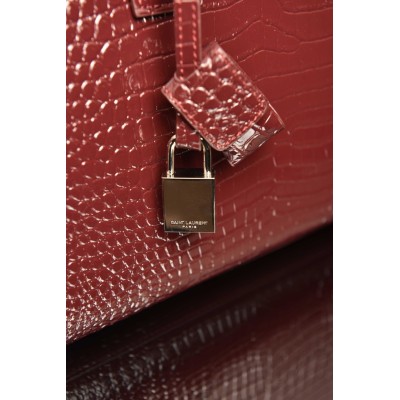 Saint Laurent Sac De Jour in Crocodile Embossed Leather