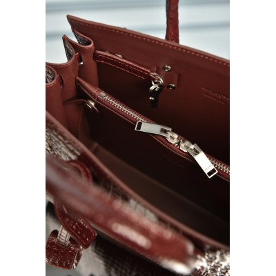 Saint Laurent Sac De Jour in Crocodile Embossed Leather