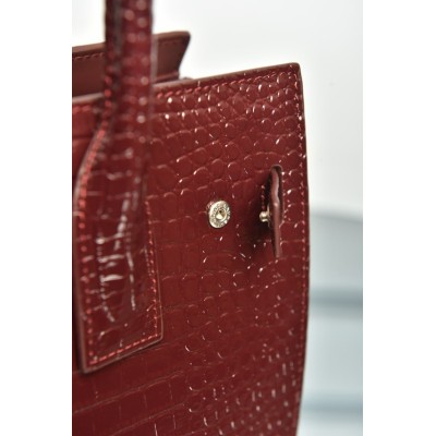 Saint Laurent Sac De Jour in Crocodile Embossed Leather