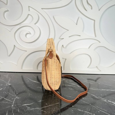 Miu Miu Wander Mini Knit Basket Bag