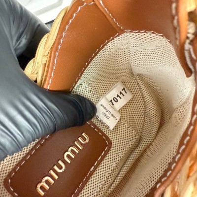 Miu Miu Wander Mini Knit Basket Bag