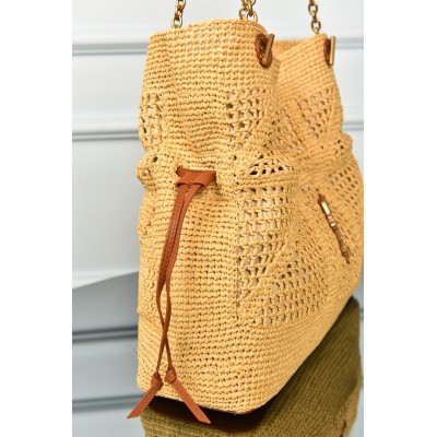 Saint Laurent Jamie Shopping Bag in Raffia