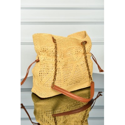 Saint Laurent Jamie Shopping Bag in Raffia