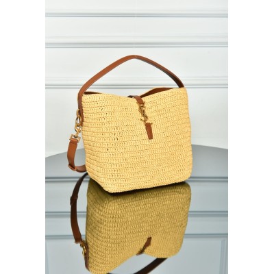 Saint Laurent Le 37 Woven in Raffia