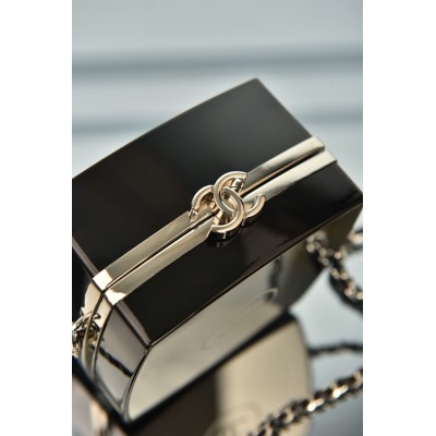 Chanel Mirror Makeup Box Clutch with Chain