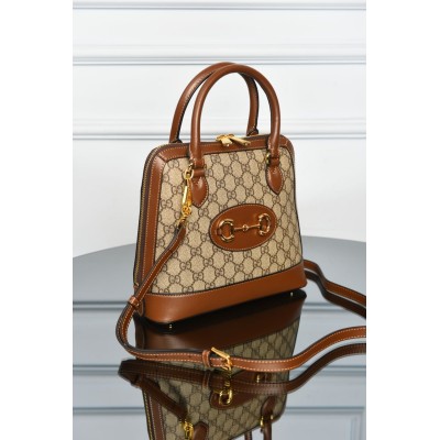 Gucci 1955 Horsebit Medium GG Supreme Top Handle Bag