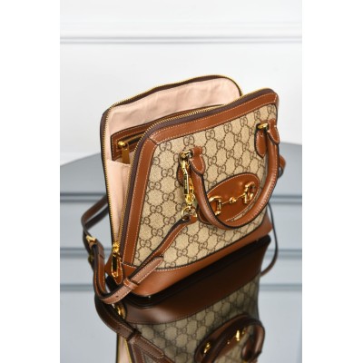 Gucci 1955 Horsebit Medium GG Supreme Top Handle Bag