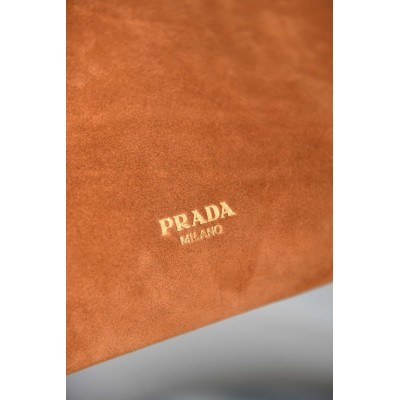 Prada Etude Large Suede Shoulder Bag