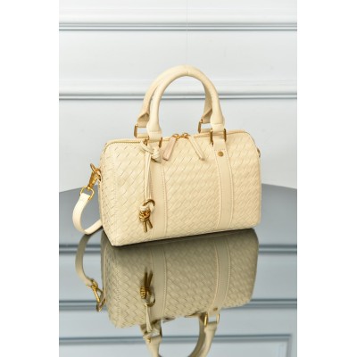 Bottega Veneta Boston Woven Leather Bag