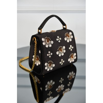 Valentino Garavani Embroidered Floral Shoulder Bag