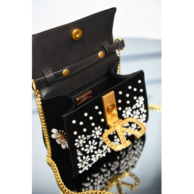 Valentino Garavani Embroidered Floral Shoulder Bag