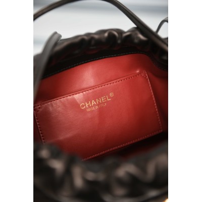 Chanel Leather Strap Clutch