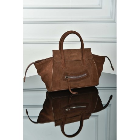 Celine Small New Luggage in Suede
