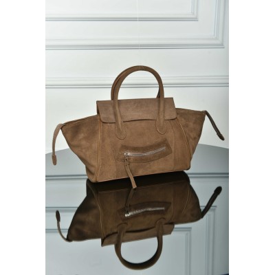 Celine Small New Luggage in Suede