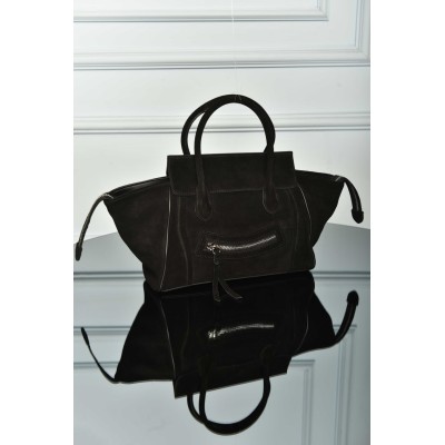 Celine Small New Luggage in Suede