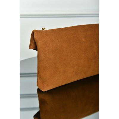 Saint Laurent Cassandre Chain Pouch in Suede