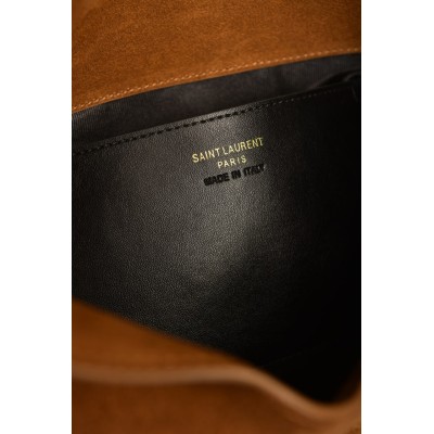 Saint Laurent Cassandre Chain Pouch in Suede