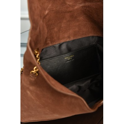 Saint Laurent Cassandre Chain Pouch in Suede