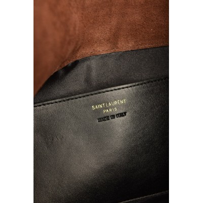 Saint Laurent Cassandre Chain Pouch in Suede