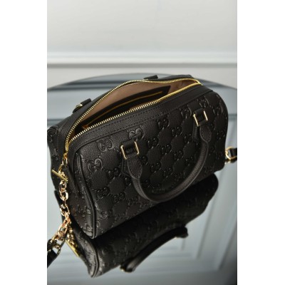 Gucci GG Emblem Medium Boston Bag