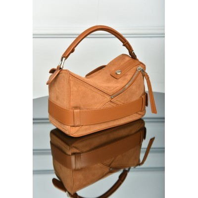 Balenciaga Small Puzzle Biker Bag in Suede