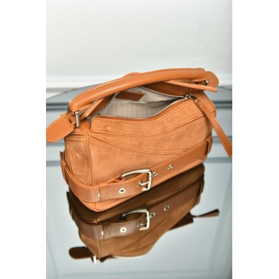 Balenciaga Small Puzzle Biker Bag in Suede