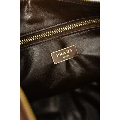 Prada Aimee Large Suede Shoulder Bag