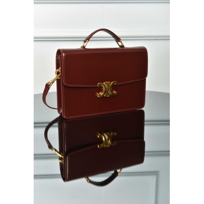 Celine Small Cartable Triomphe in Shiny Calfskin