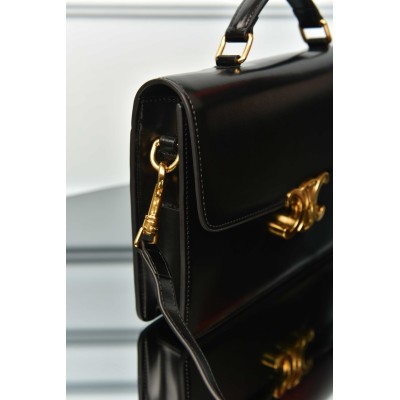 Celine Small Cartable Triomphe in Shiny Calfskin