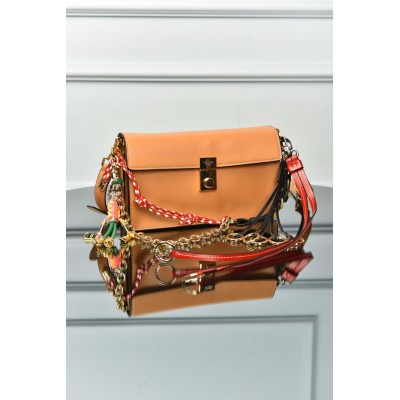 Prada Soft Sound Small Leather Shoulder Bag with Charms