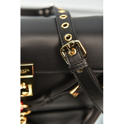 Prada Soft Sound Small Leather Shoulder Bag with Charms