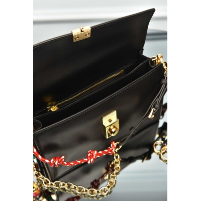 Prada Soft Sound Small Leather Shoulder Bag with Charms