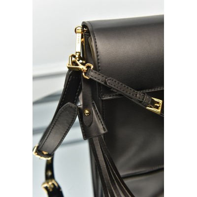 Prada Soft Sound Large Leather Shoulder Bag with Charms