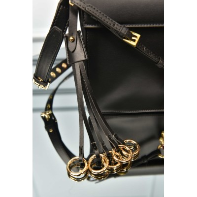 Prada Soft Sound Large Leather Shoulder Bag with Charms