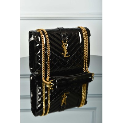 Saint Laurent Envelope Medium in Patent Leather